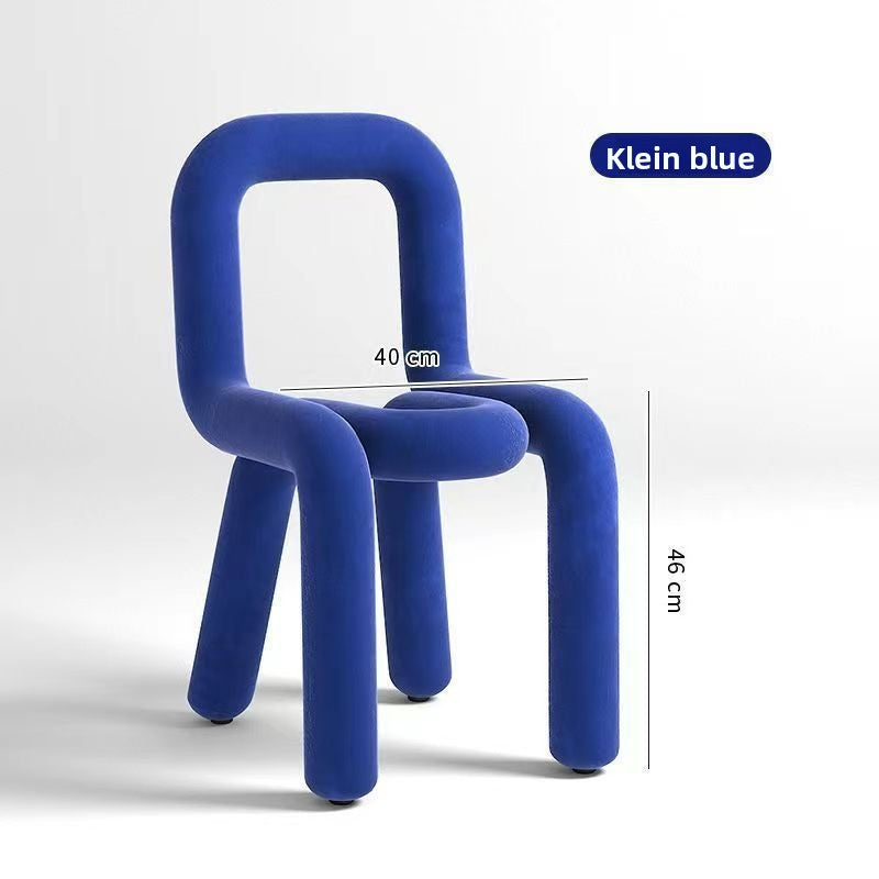 Modern Minimalist Home-use Ergonomic Backrest Chair in Velvet