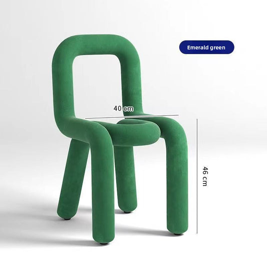 Modern Minimalist Home-use Ergonomic Backrest Chair in Velvet