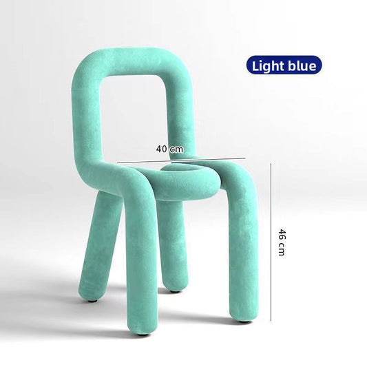 Modern Minimalist Home-use Ergonomic Backrest Chair in Velvet