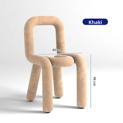 Modern Minimalist Home-use Ergonomic Backrest Chair in Velvet