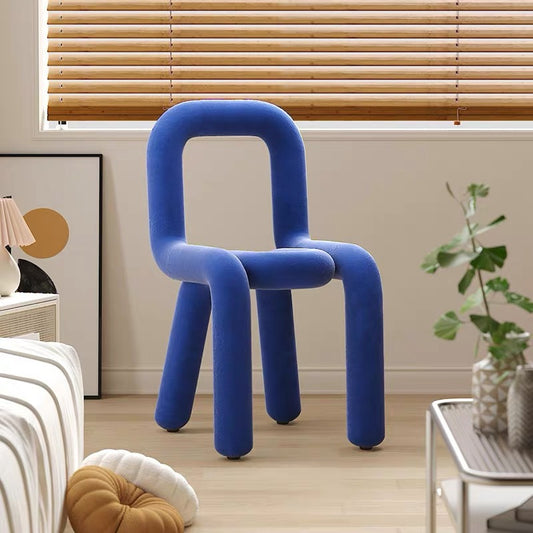 Modern Minimalist Home-use Ergonomic Backrest Chair in Velvet