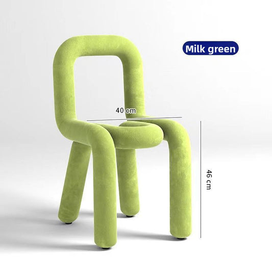 Modern Minimalist Home-use Ergonomic Backrest Chair in Velvet
