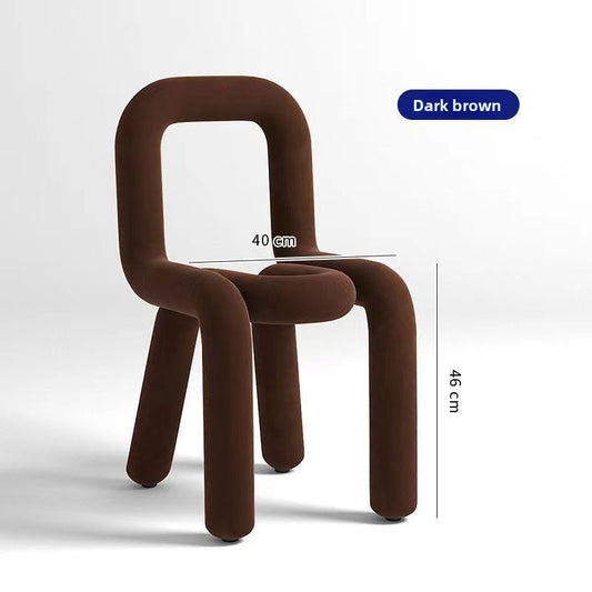 Modern Minimalist Home-use Ergonomic Backrest Chair in Velvet