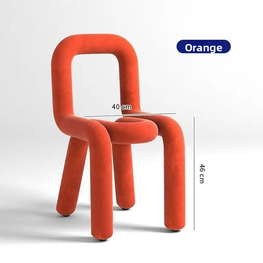 Modern Minimalist Home-use Ergonomic Backrest Chair in Velvet