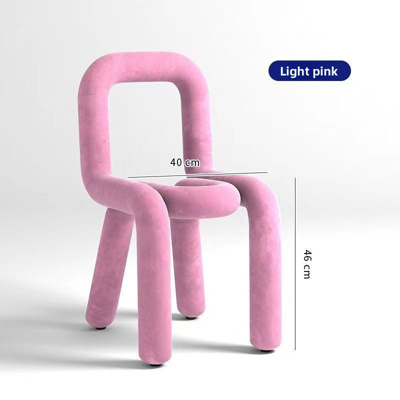 Modern Minimalist Home-use Ergonomic Backrest Chair in Velvet