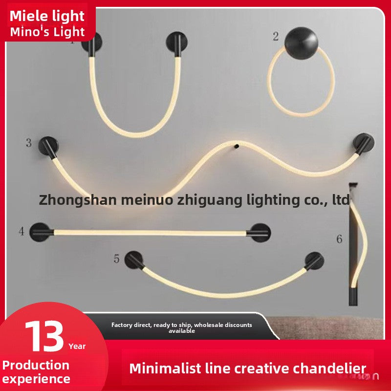 Modern Minimalist Living Room Light Luxury Silicone Note Wall Lamp Nordic Simple Creative Art Bedroom Bedside