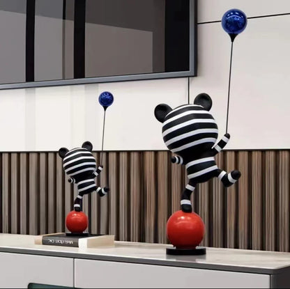 Modern Minimalist Resin Bear Sculpture Decor