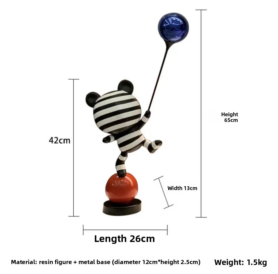 Modern Minimalist Resin Bear Sculpture Decor