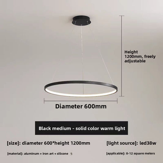 Modern Minimalist Ring Chandelier with Remote Control