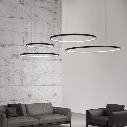 Modern Minimalist Ring Chandelier with Remote Control