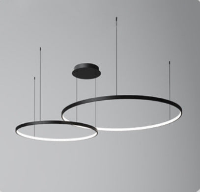 Modern Minimalist Ring Chandelier with Remote Control