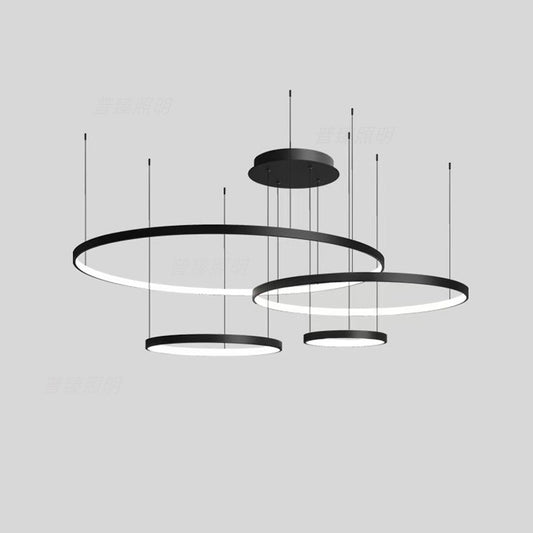 Modern Minimalist Ring Chandelier with Remote Control