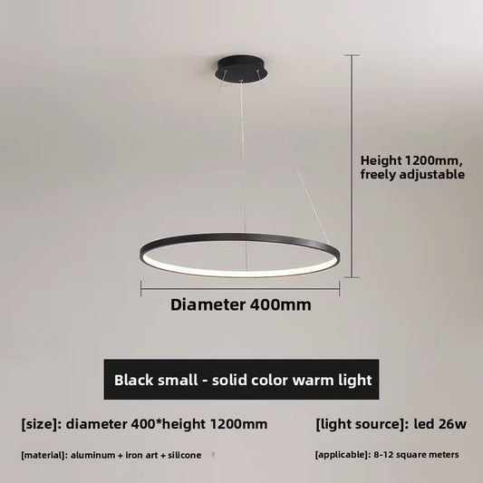 Modern Minimalist Ring Chandelier with Remote Control