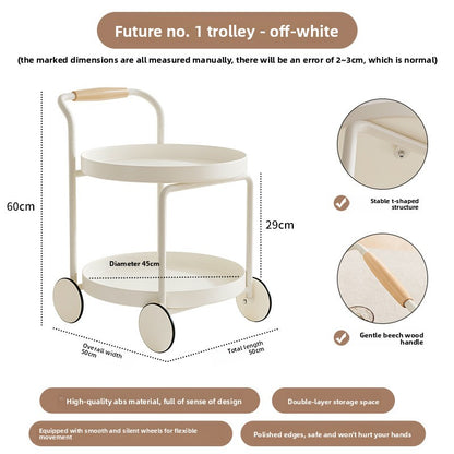 Modern Mobile Side Table with Storage