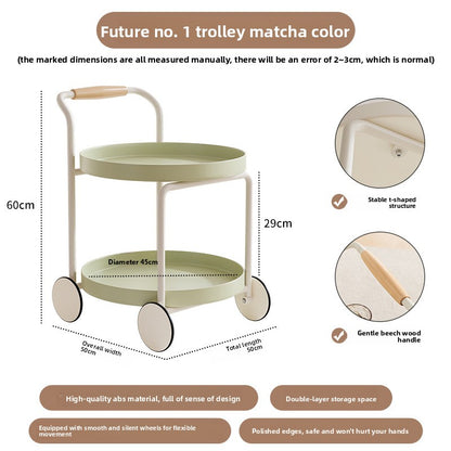 Modern Mobile Side Table with Storage