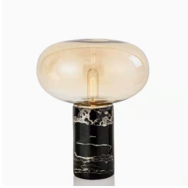 Modern Mushroom Table Lamp with Glass Shade