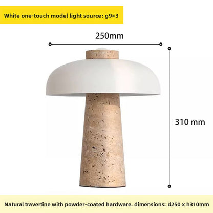 Modern Mushroom Table Lamp with Glass Shade