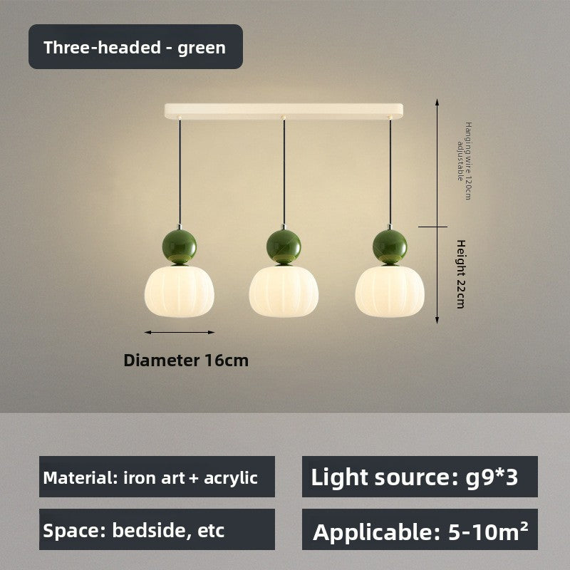 Modern Nordic Hanging Chandelier Pumpkin Design Adjustable Height