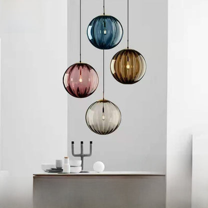 Modern Nordic Watergrain Glass LED Pendant Lamp