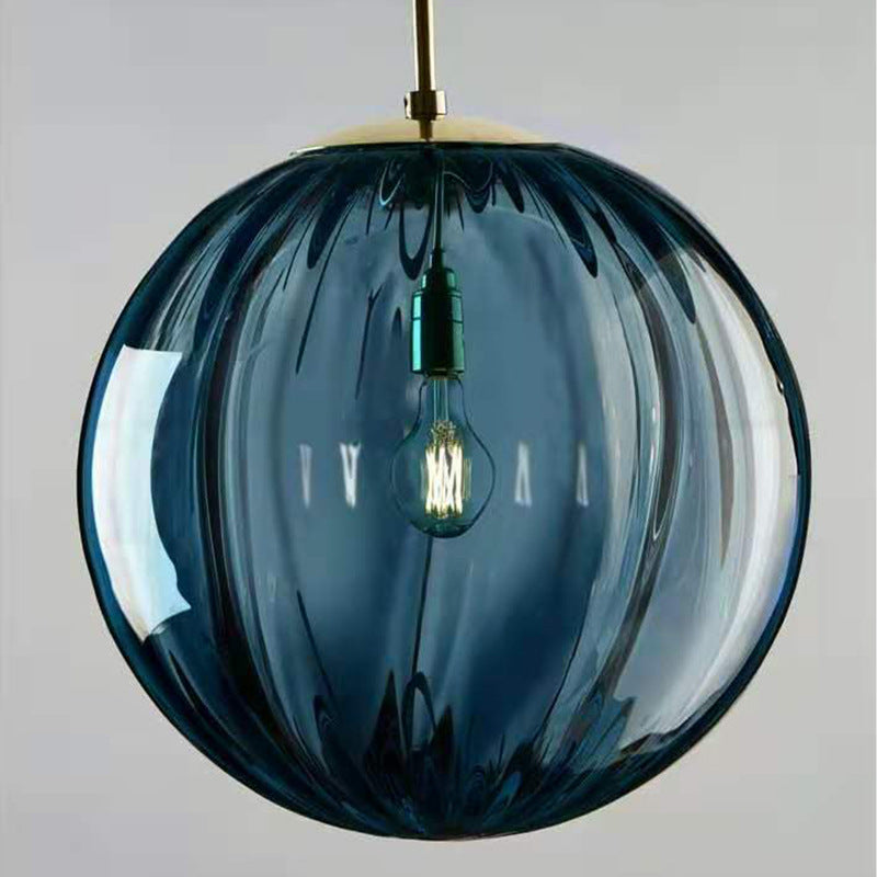 Modern Nordic Watergrain Glass LED Pendant Lamp