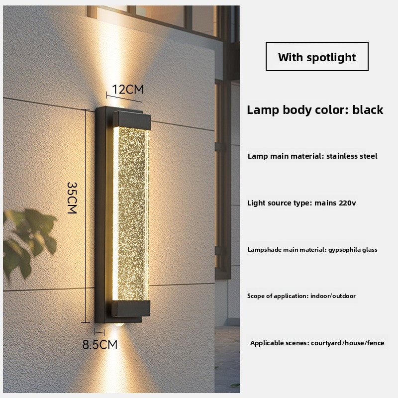 Modern Outdoor Waterproof Crystal Wall Lamp