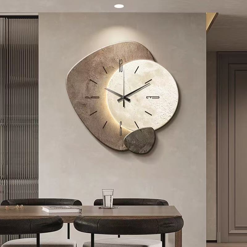 Modern Oval Wall Clock with Quartz Movement
