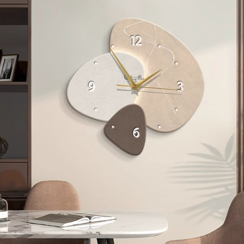 Modern Oval Wall Clock with Quartz Movement
