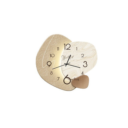 Modern Oval Wall Clock with Quartz Movement