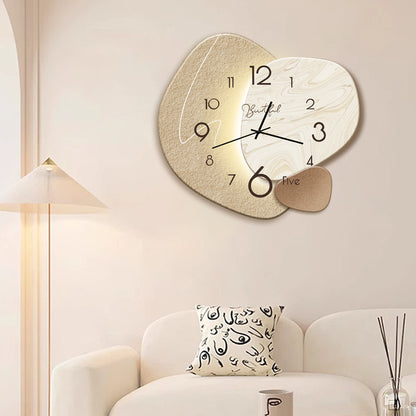 Modern Oval Wall Clock with Quartz Movement