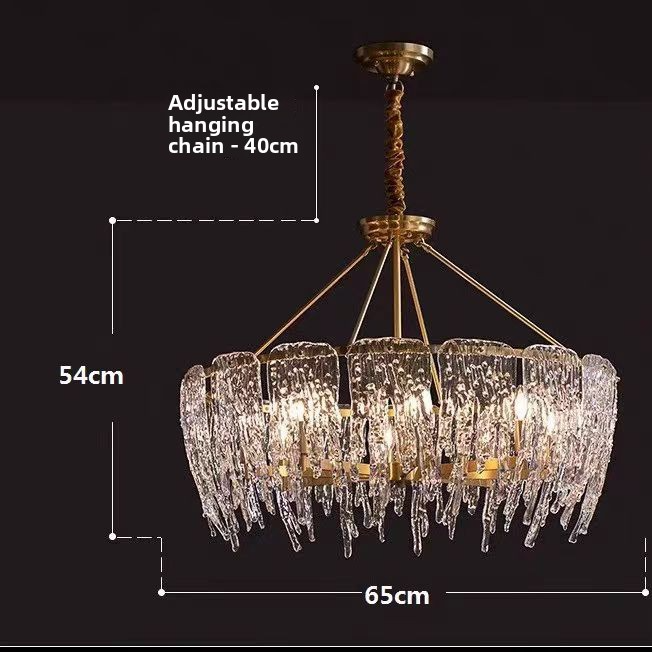 Modern Rectangular Copper Chandelier LED Dining Room Light