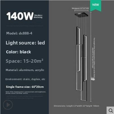 Modern Rectangular LED Chandelier