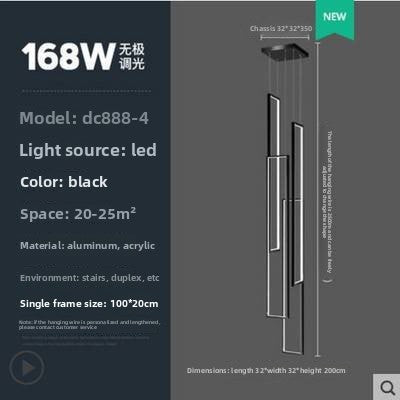 Modern Rectangular LED Chandelier