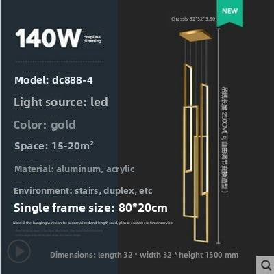 Modern Rectangular LED Chandelier