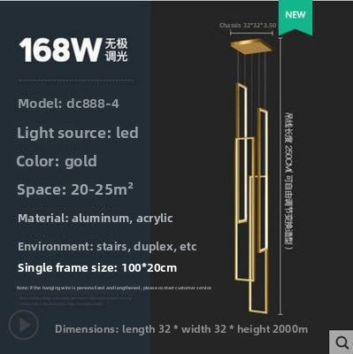 Modern Rectangular LED Chandelier