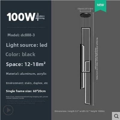 Modern Rectangular LED Chandelier