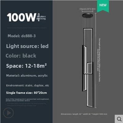 Modern Rectangular LED Chandelier