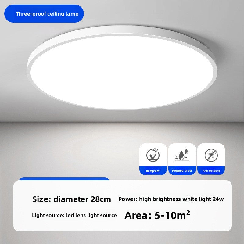 Modern Round LED Ceiling Light Wide Voltage