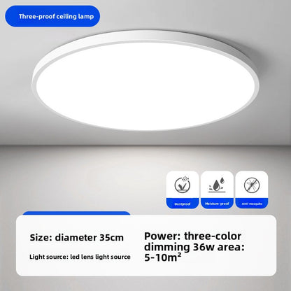 Modern Round LED Ceiling Light Wide Voltage