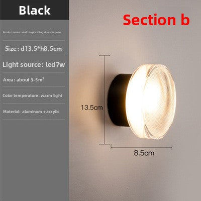 Modern Round Wall Lamp with LED Lighting