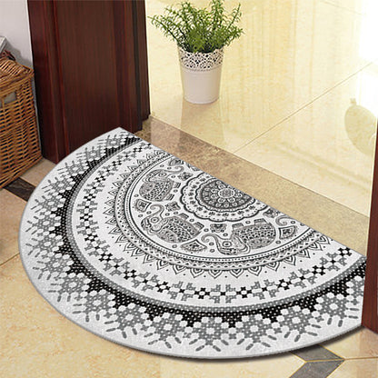 Modern Semi Circular Absorbent Floor Mat