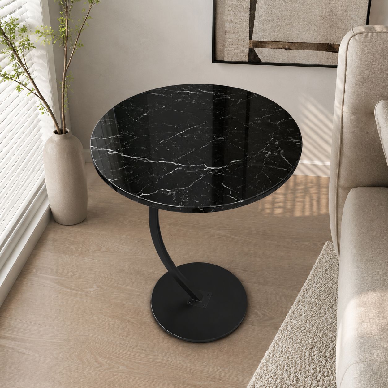 Modern Side Table with Storage