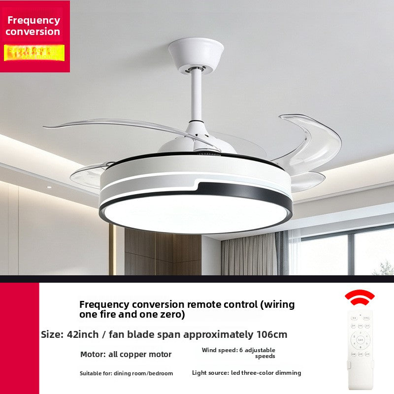 Modern Silent Smart Ceiling Fan Light