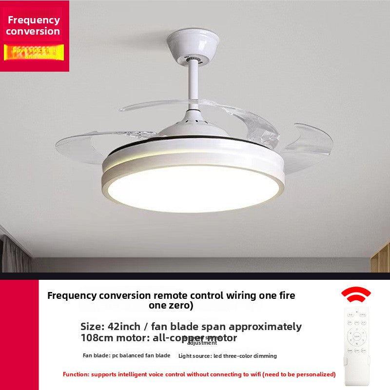 Modern Silent Smart Ceiling Fan Light