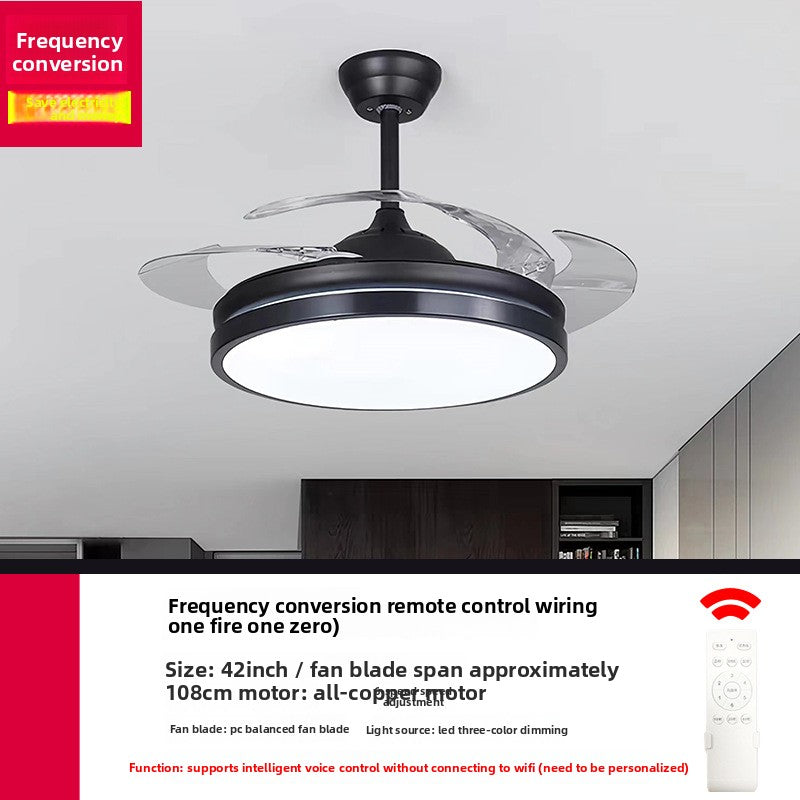 Modern Silent Smart Ceiling Fan Light