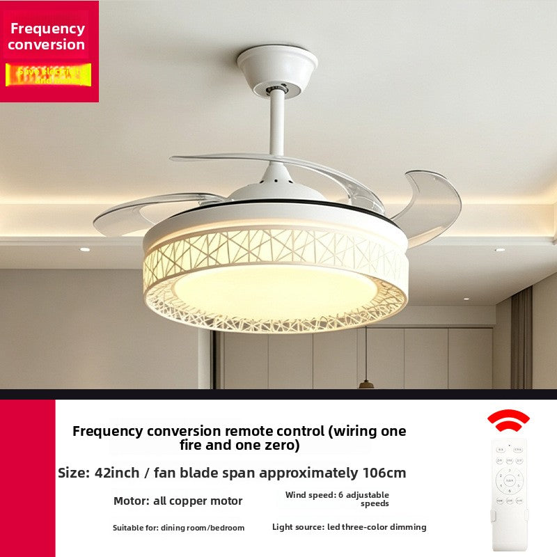 Modern Silent Smart Ceiling Fan Light
