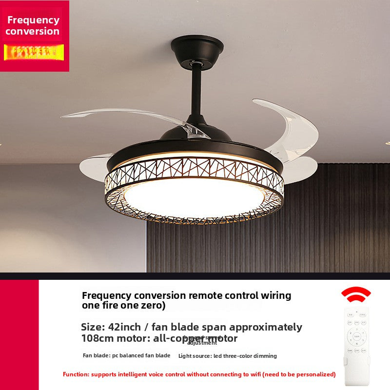 Modern Silent Smart Ceiling Fan Light