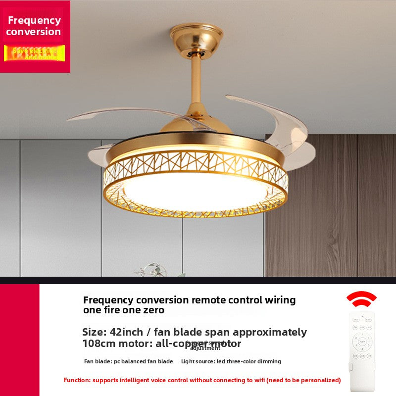 Modern Silent Smart Ceiling Fan Light