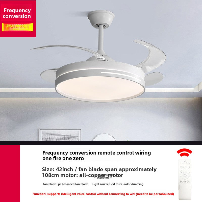Modern Silent Smart Ceiling Fan Light
