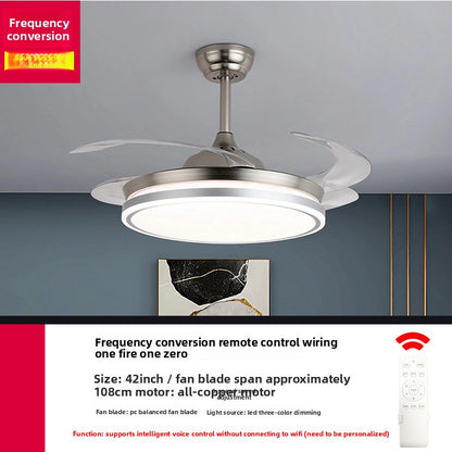 Modern Silent Smart Ceiling Fan Light with Full Spectrum Lighting