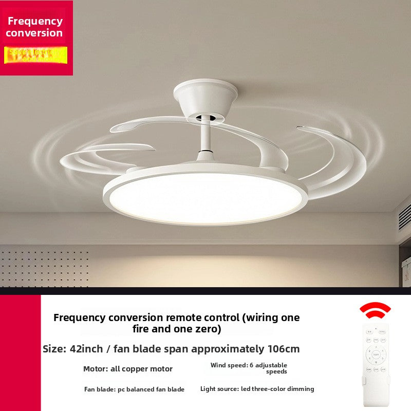 Modern Silent Smart Ceiling Fan Light with Full Spectrum Lighting